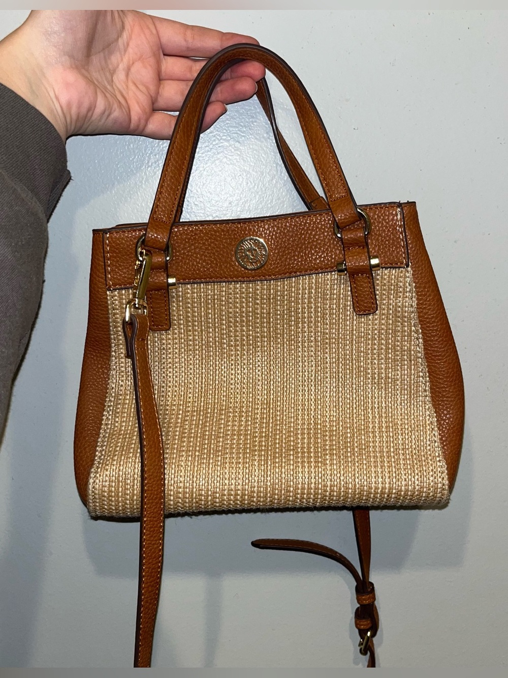 Anne Klein Woven Two Toned Purse